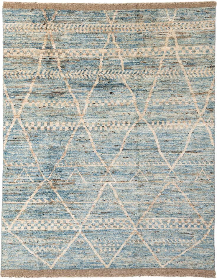 Detail image of 6' x 9' 6 Hand Knotted Moroccan Wool Rug