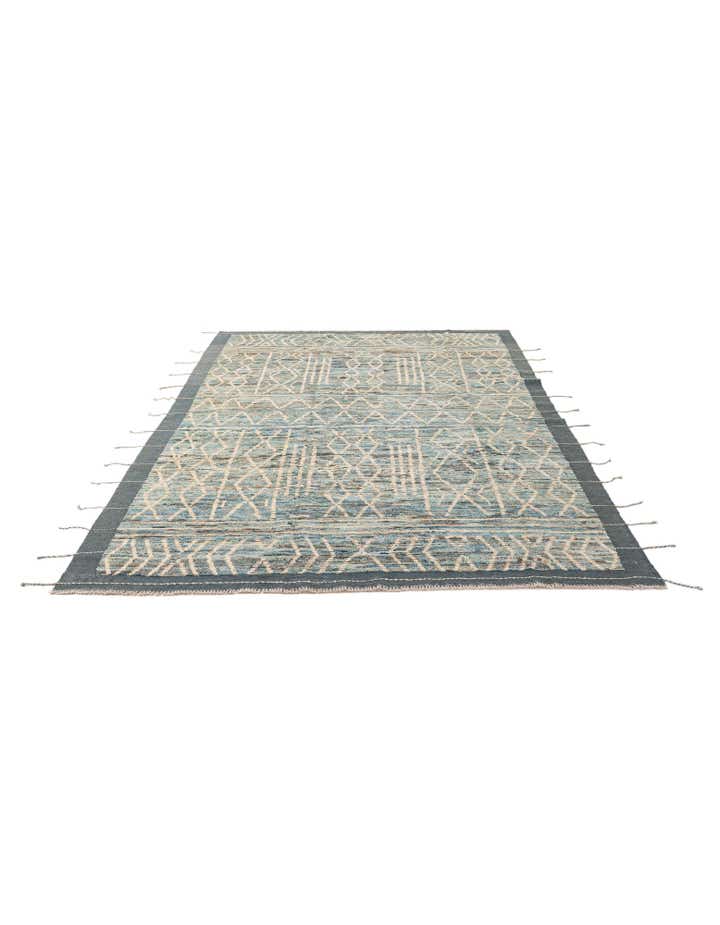 6' 6 x 9' 5 Hand Knotted Moroccan Wool Rug