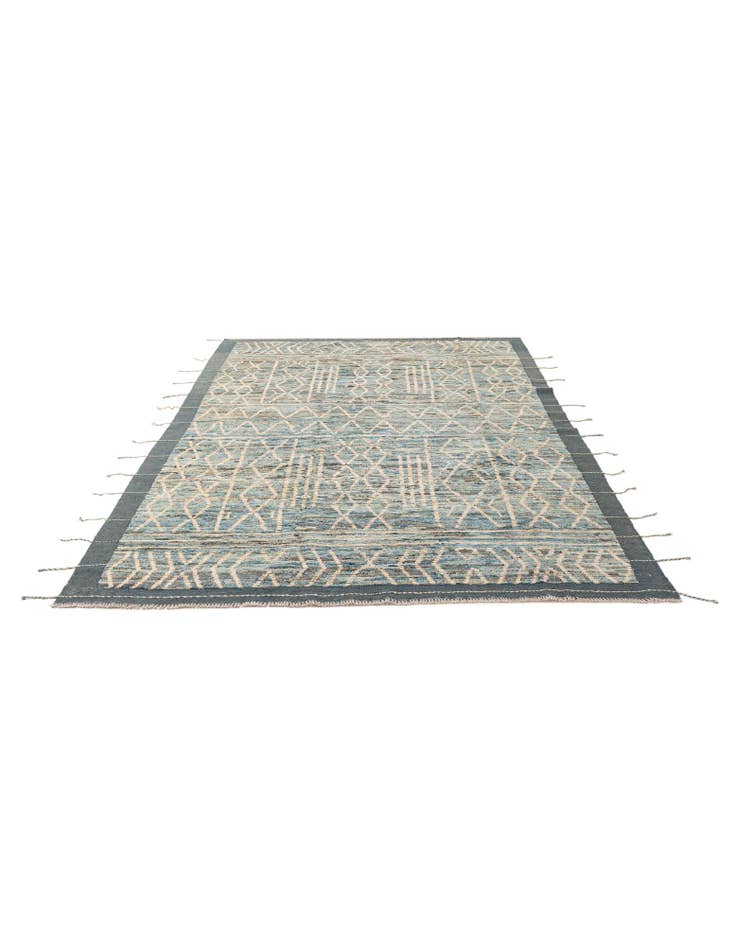 Detail image of 6' 6 x 9' 5 Hand Knotted Moroccan Wool Rug