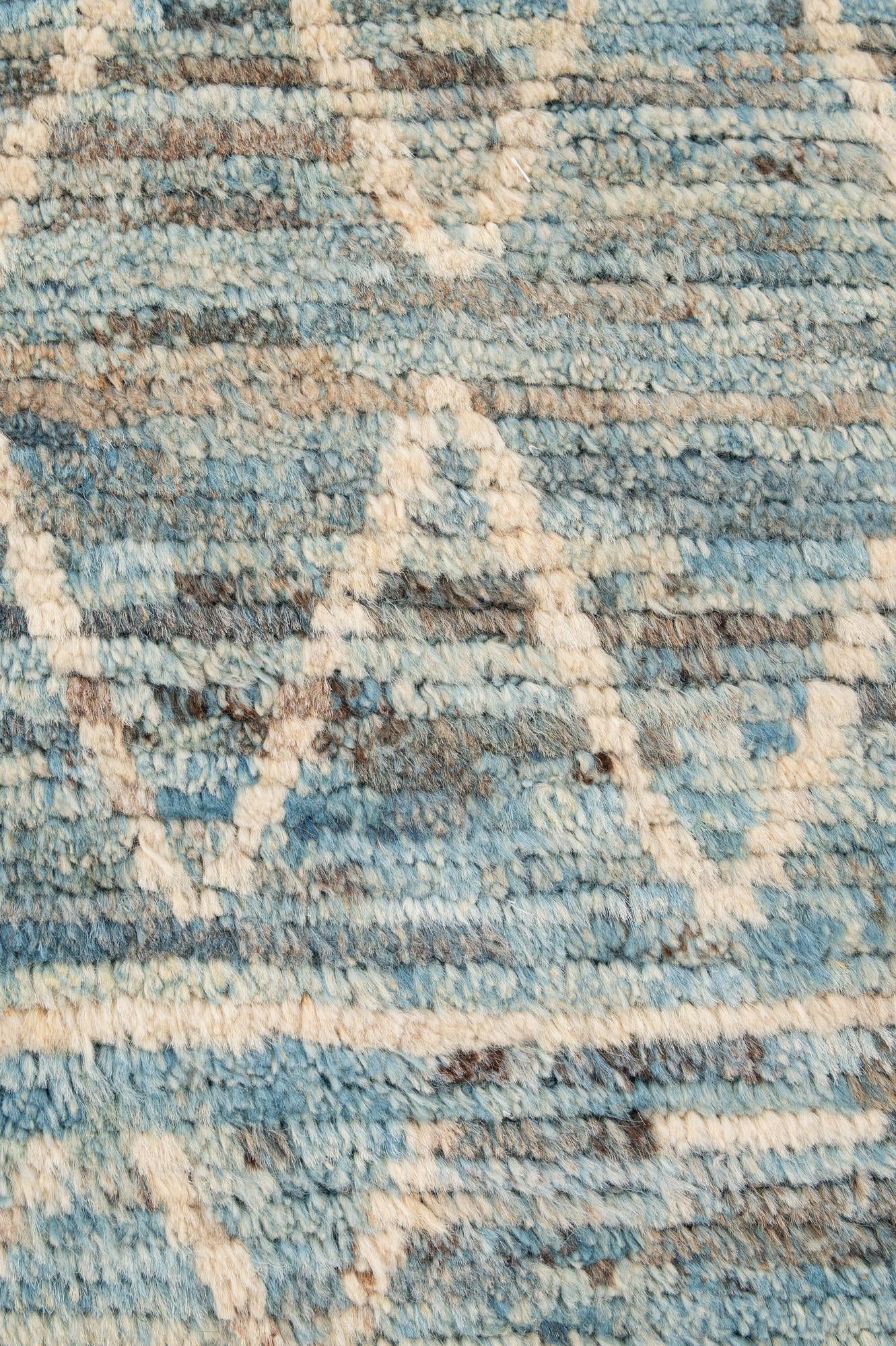 6' 6 x 9' 5 Hand Knotted Moroccan Wool Rug