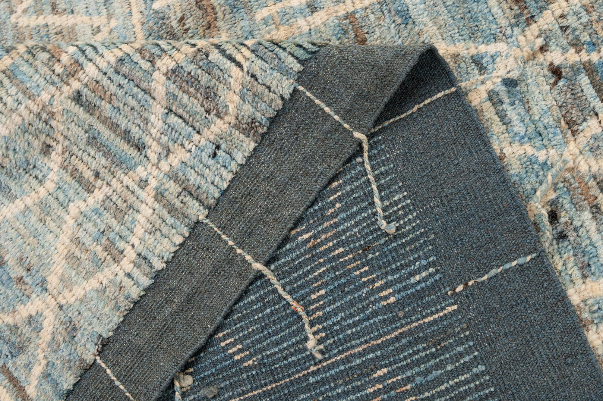 6' 6 x 9' 5 Hand Knotted Moroccan Wool Rug
