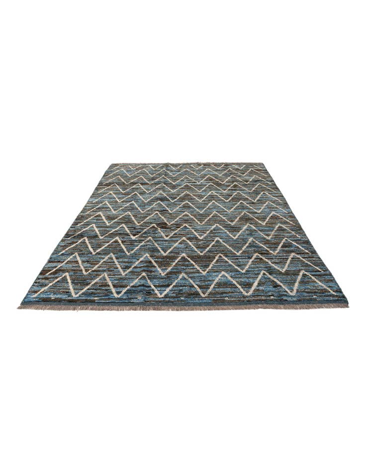 Detail image of 6' 9 x 10' 1 Hand Knotted Moroccan Wool Rug