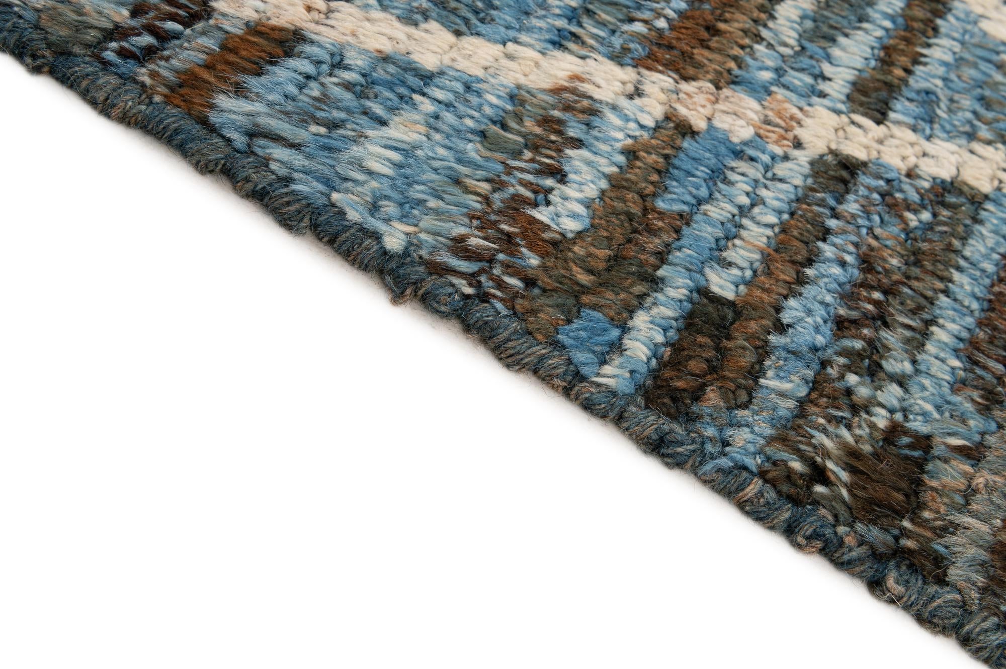 6' 9 x 10' 1 Hand Knotted Moroccan Wool Rug
