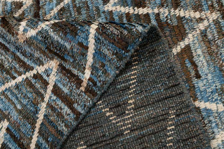 6' 9 x 10' 1 Hand Knotted Moroccan Wool Rug