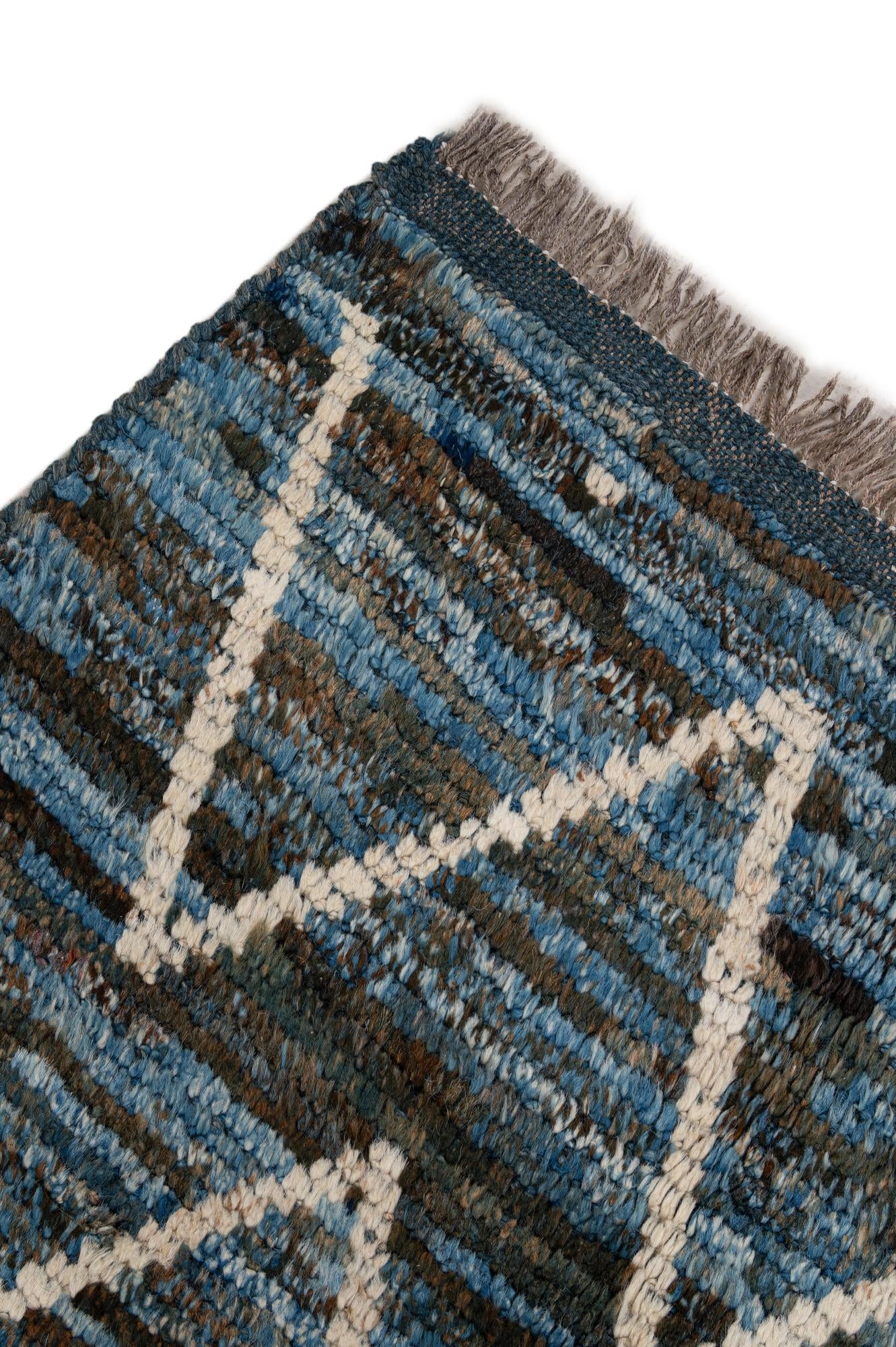 6' 9 x 10' 1 Hand Knotted Moroccan Wool Rug