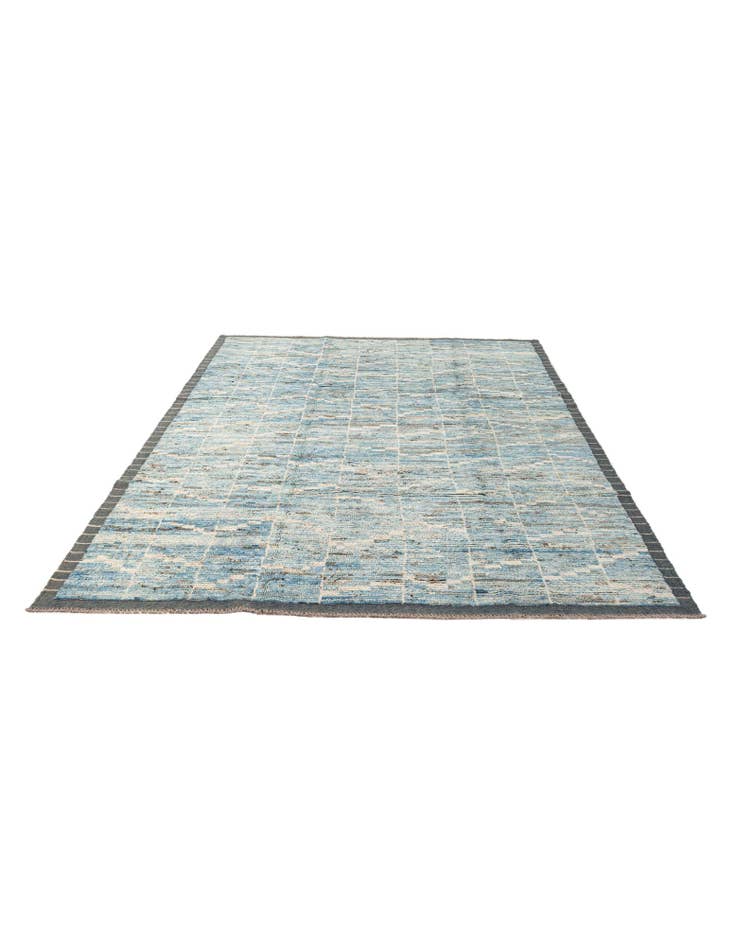 Detail image of 6' 10 x 9' 9 Hand Knotted Moroccan Wool Rug