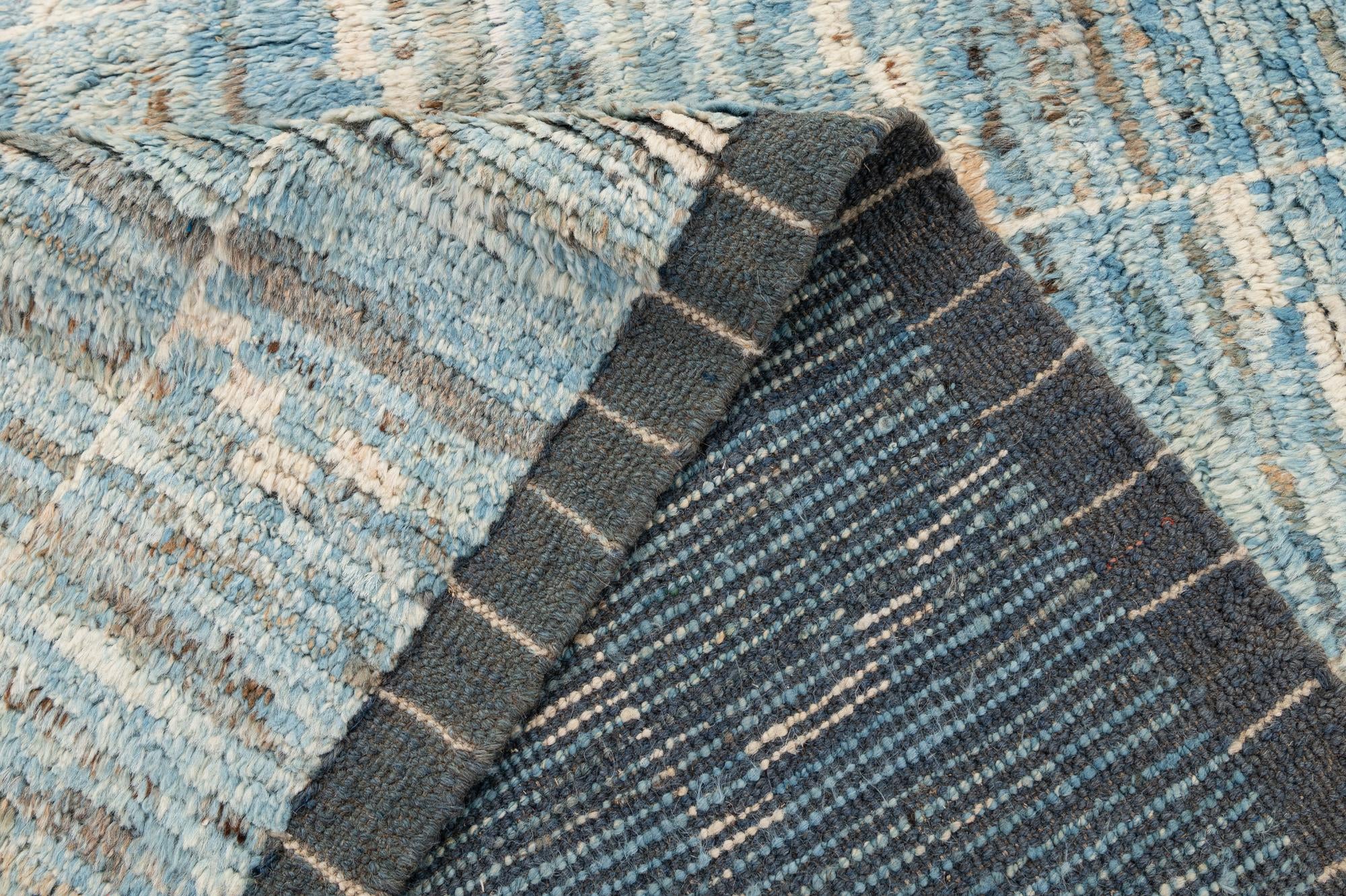 6' 10 x 9' 9 Hand Knotted Moroccan Wool Rug