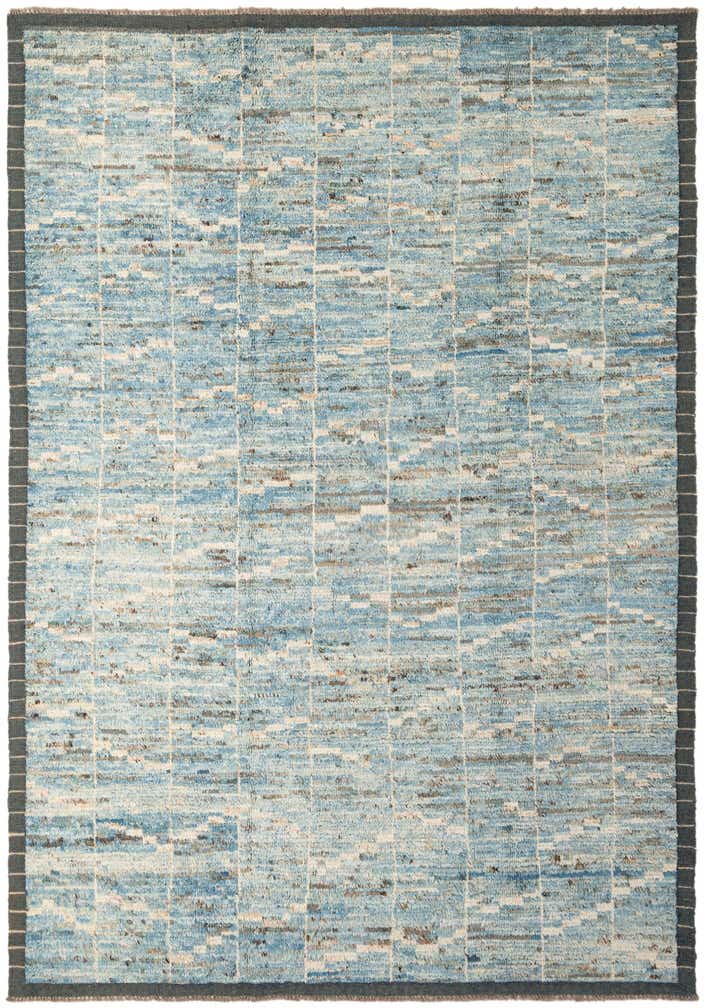 6' 10 x 9' 9 Hand Knotted Moroccan Wool Rug