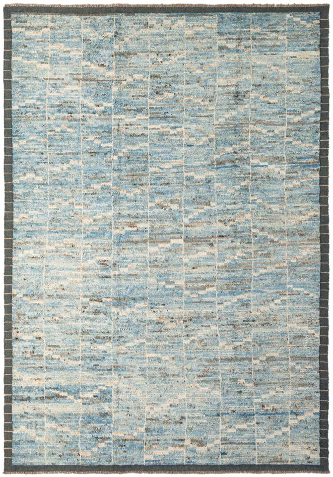 Detail image of 6' 10 x 9' 9 Hand Knotted Moroccan Wool Rug