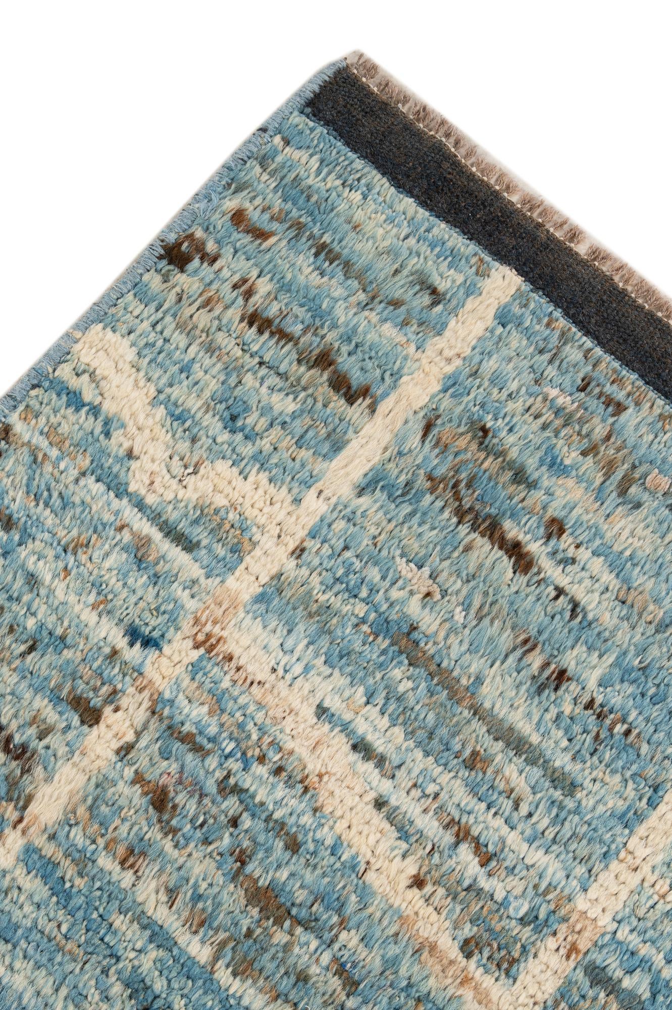 7' 7 x 10' 1 Hand Knotted Moroccan Wool Rug