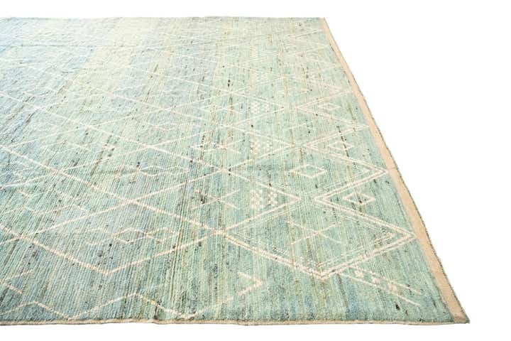 12' 2 x 15' Hand Knotted Moroccan Wool Rug