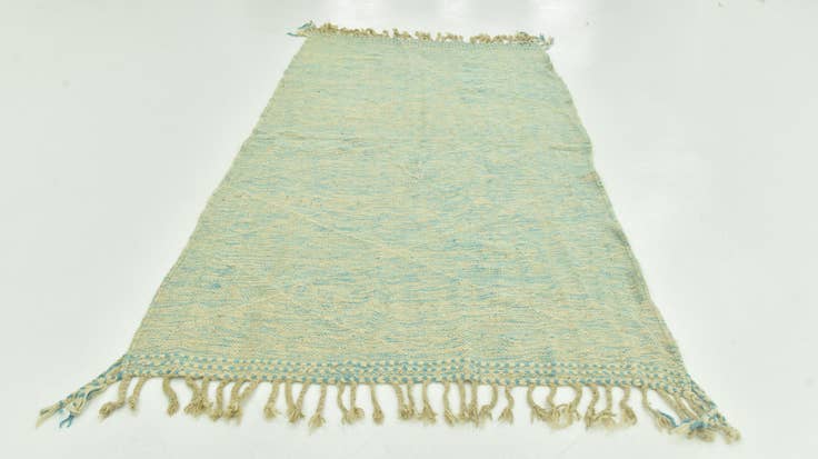 Detail image of 4' 9 x 8' 6 Hand Knotted Moroccan Wool Rug