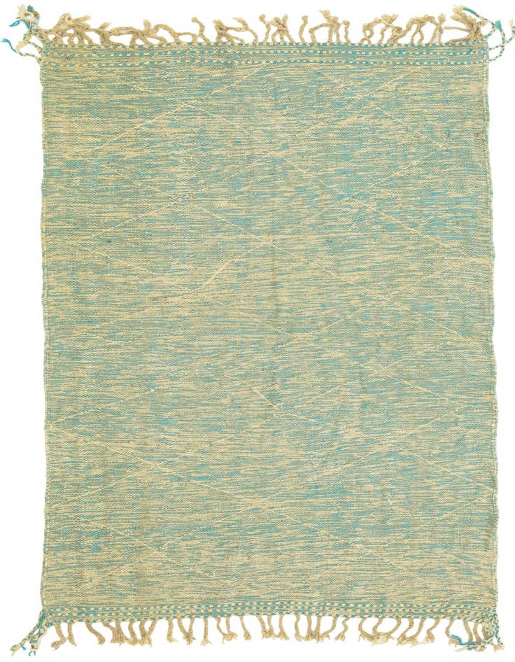 Detail image of 4' 9 x 8' 6 Hand Knotted Moroccan Wool Rug