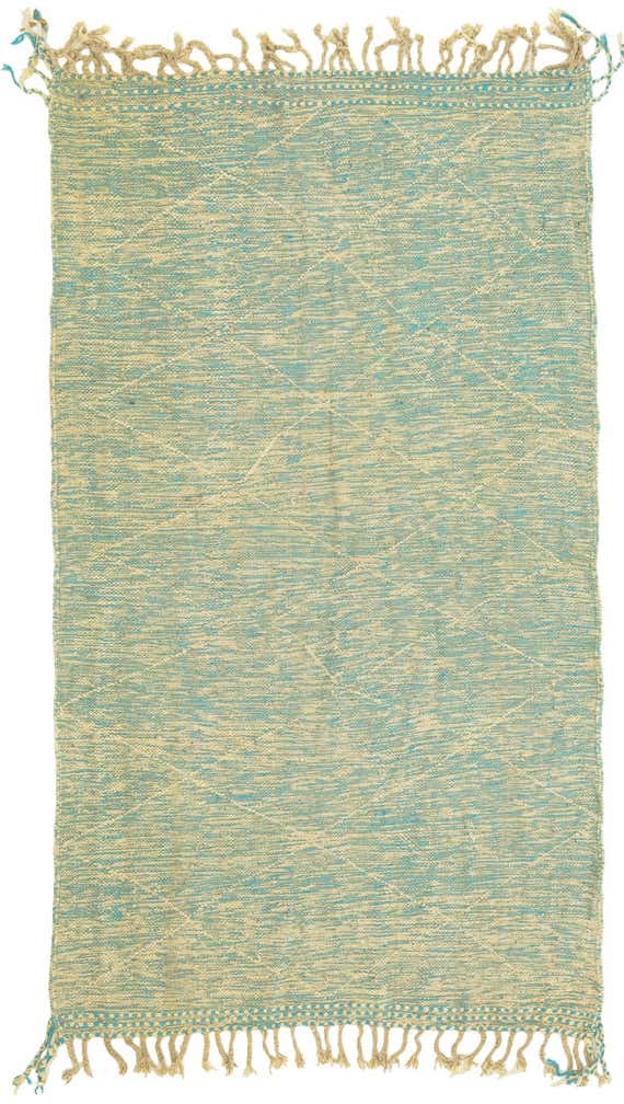 4' 9 x 8' 6 Hand Knotted Moroccan Wool Rug