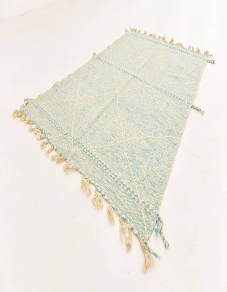 Detail image of 4' 9 x 7' 4 Hand Knotted Moroccan Wool Rug