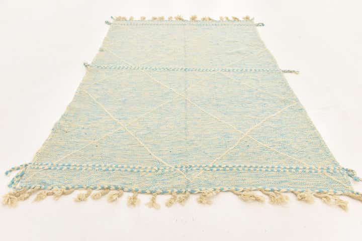 4' 9 x 7' 4 Hand Knotted Moroccan Wool Rug