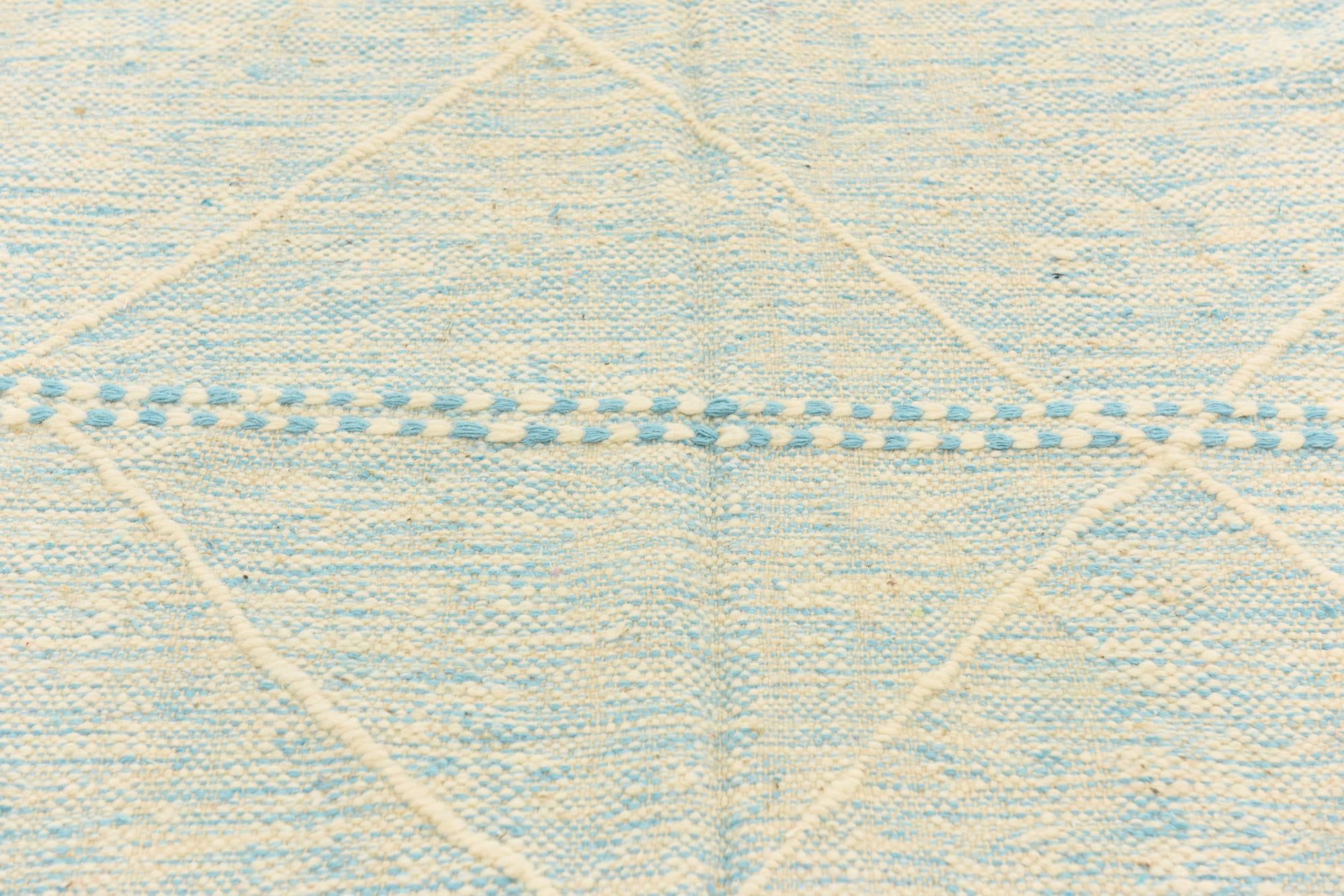 4' 9 x 7' 4 Hand Knotted Moroccan Wool Rug