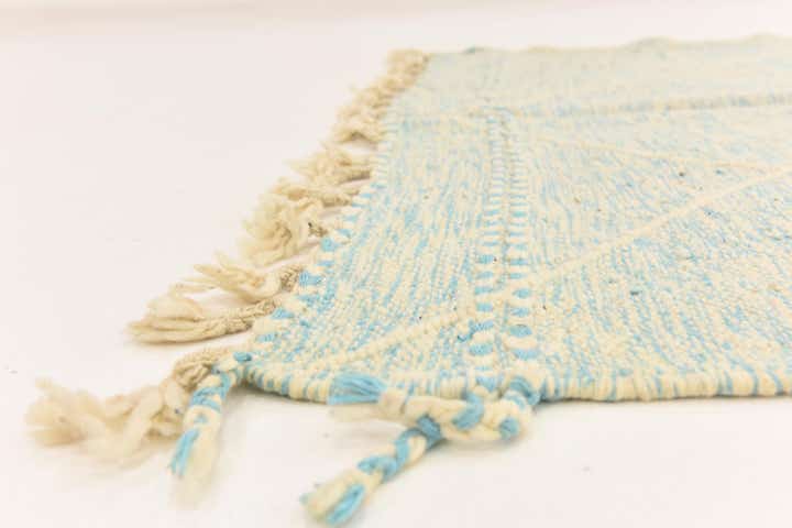 4' 9 x 7' 4 Hand Knotted Moroccan Wool Rug