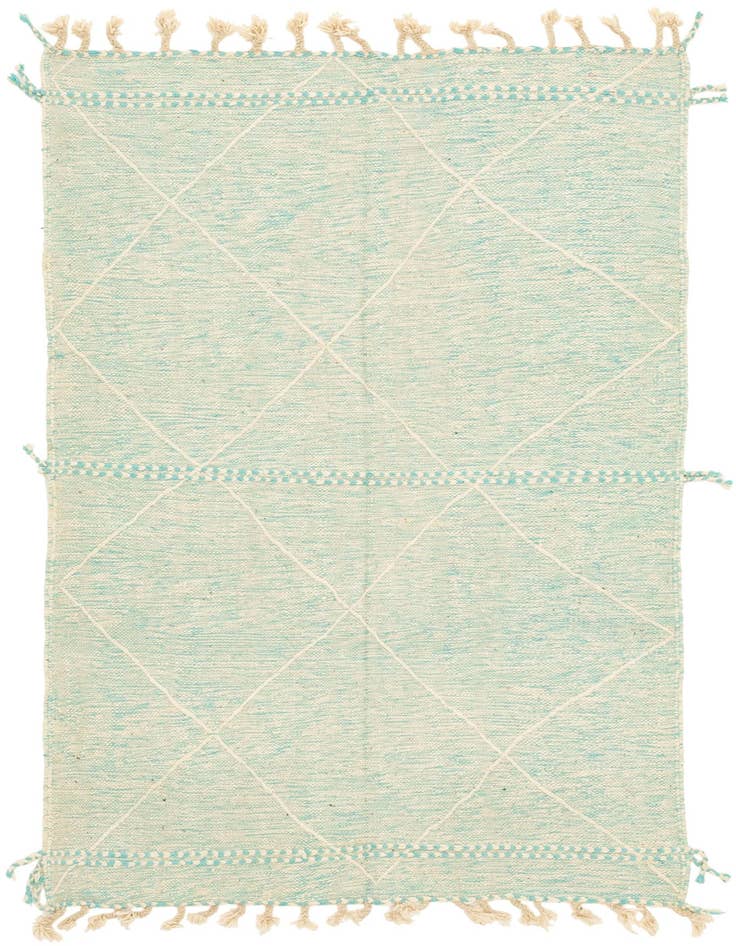 Detail image of 4' 9 x 7' 4 Hand Knotted Moroccan Wool Rug