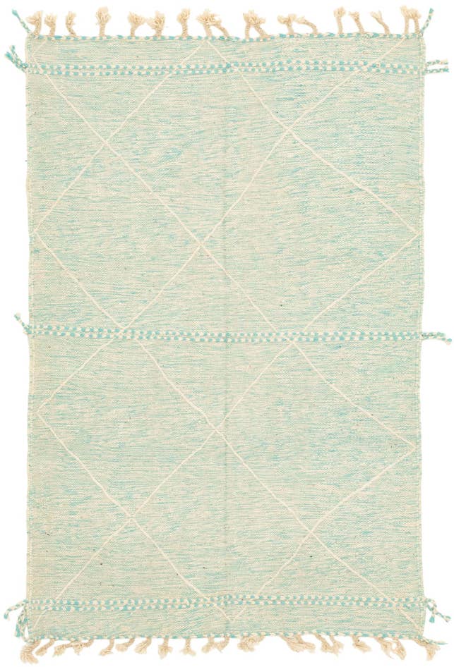 Detail image of 4' 9 x 7' 4 Hand Knotted Moroccan Wool Rug