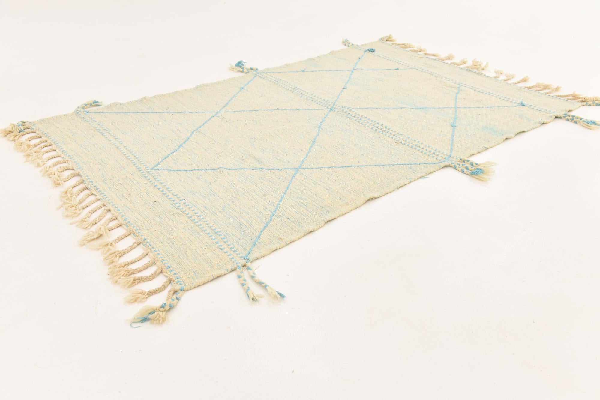 5' x 7' 9 Hand Knotted Moroccan Wool Rug