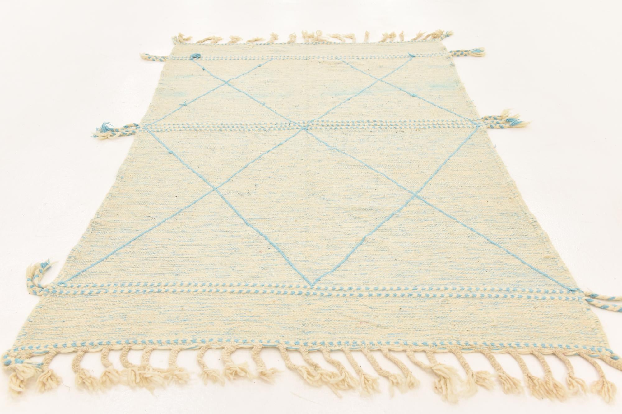 5' x 7' 9 Hand Knotted Moroccan Wool Rug