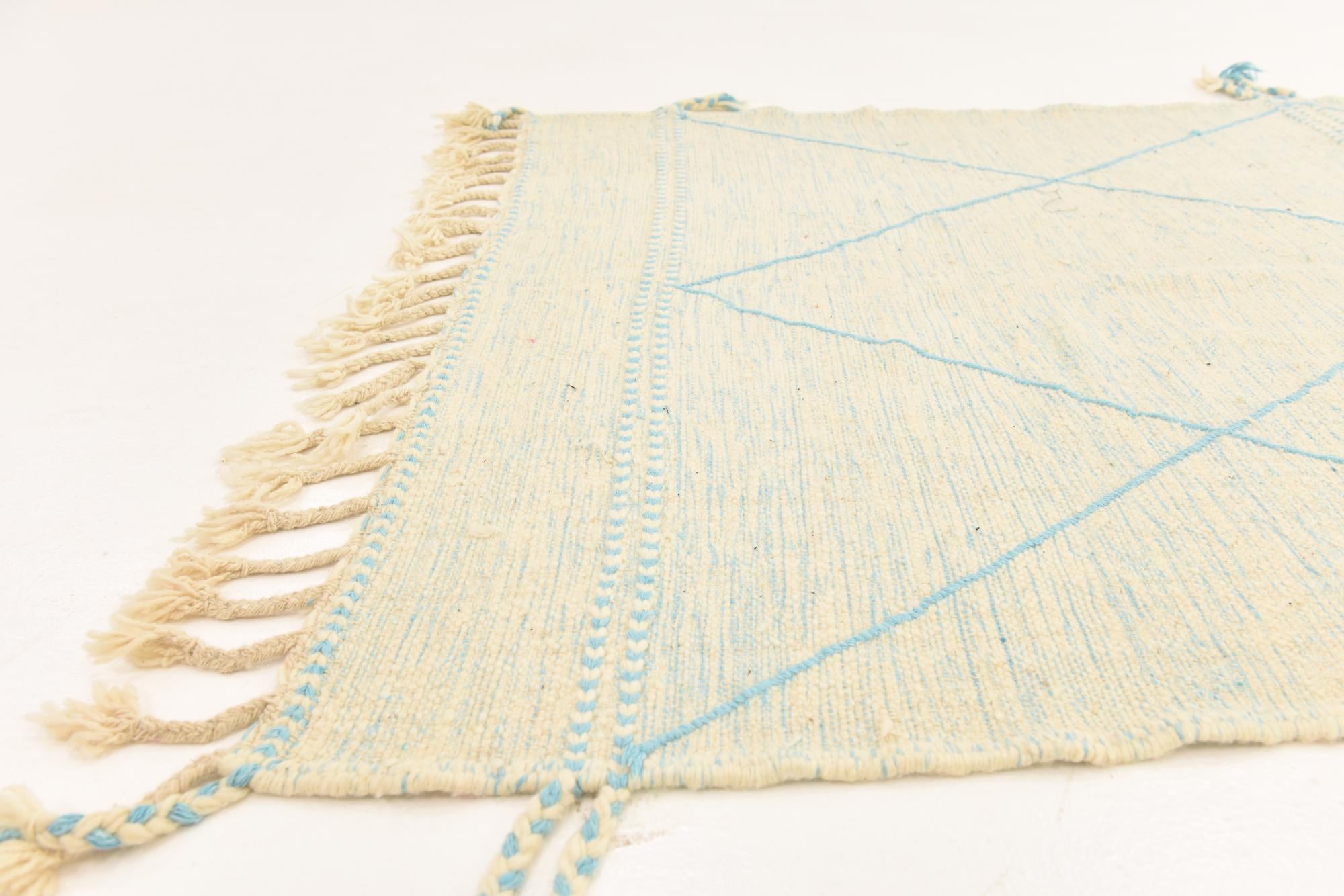 5' x 7' 9 Hand Knotted Moroccan Wool Rug