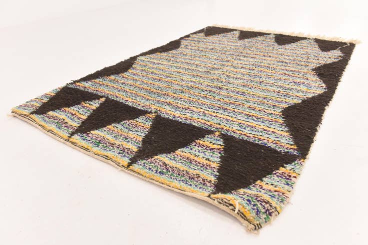 Detail image of 5' 5 x 8' 4 Hand Knotted Moroccan Wool Rug