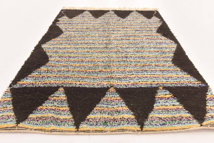 Detail image of 5' 5 x 8' 4 Hand Knotted Moroccan Wool Rug