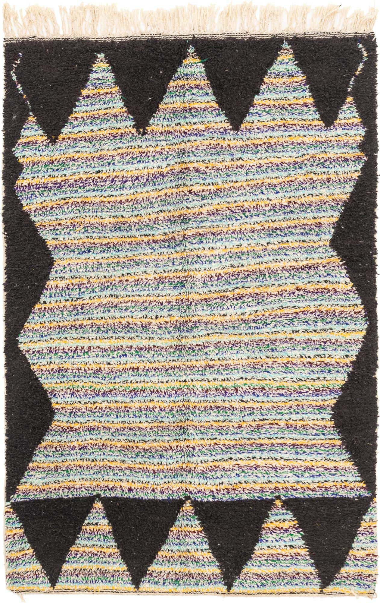 5' 5 x 8' 4 Hand Knotted Moroccan Wool Rug