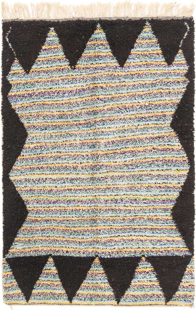 5' 5 x 8' 4 Hand Knotted Moroccan Wool Rug