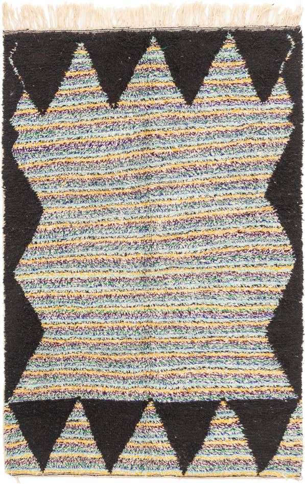 Detail image of 5' 5 x 8' 4 Hand Knotted Moroccan Wool Rug
