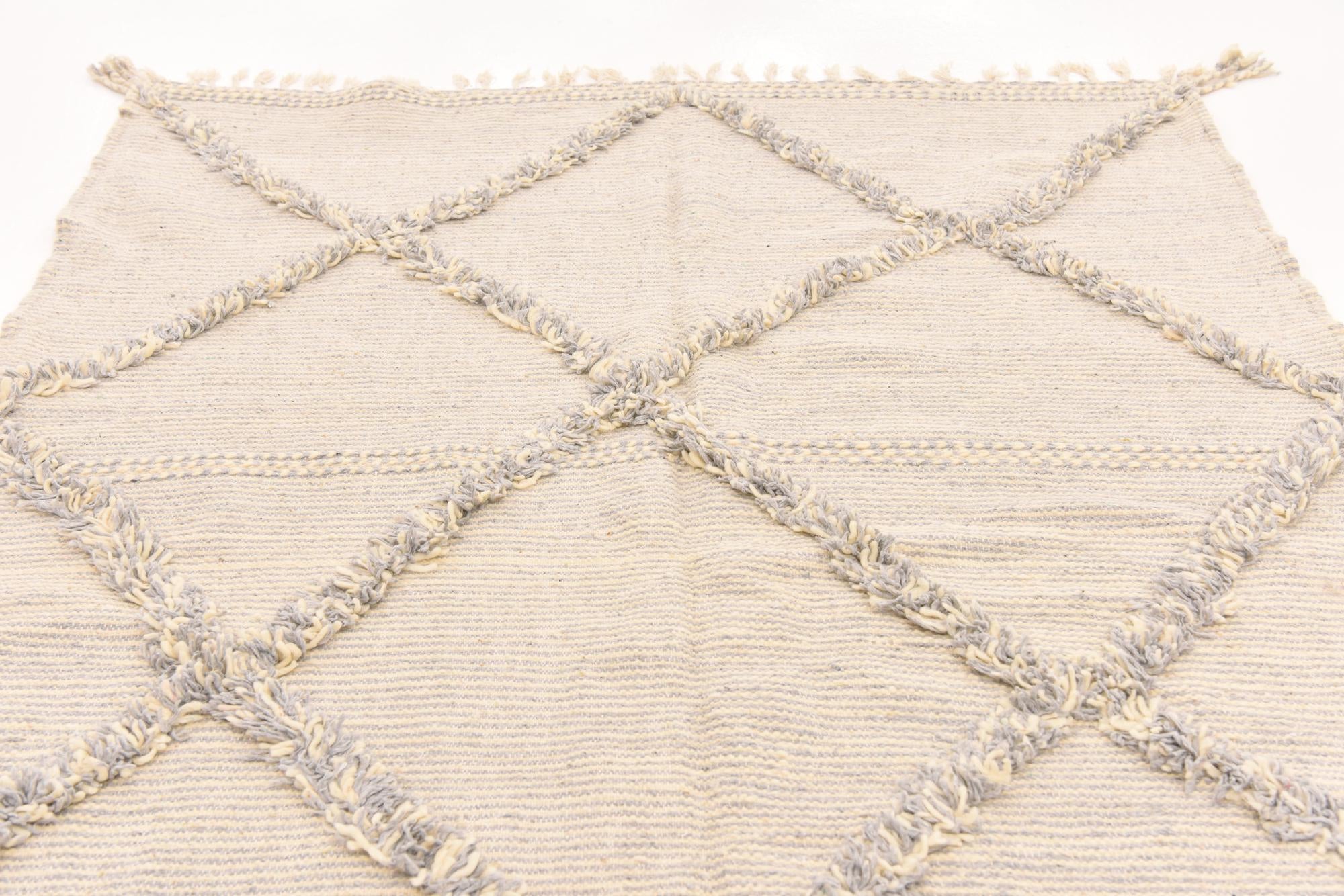 5' 3 x 8' 4 Hand Knotted Moroccan Wool Rug