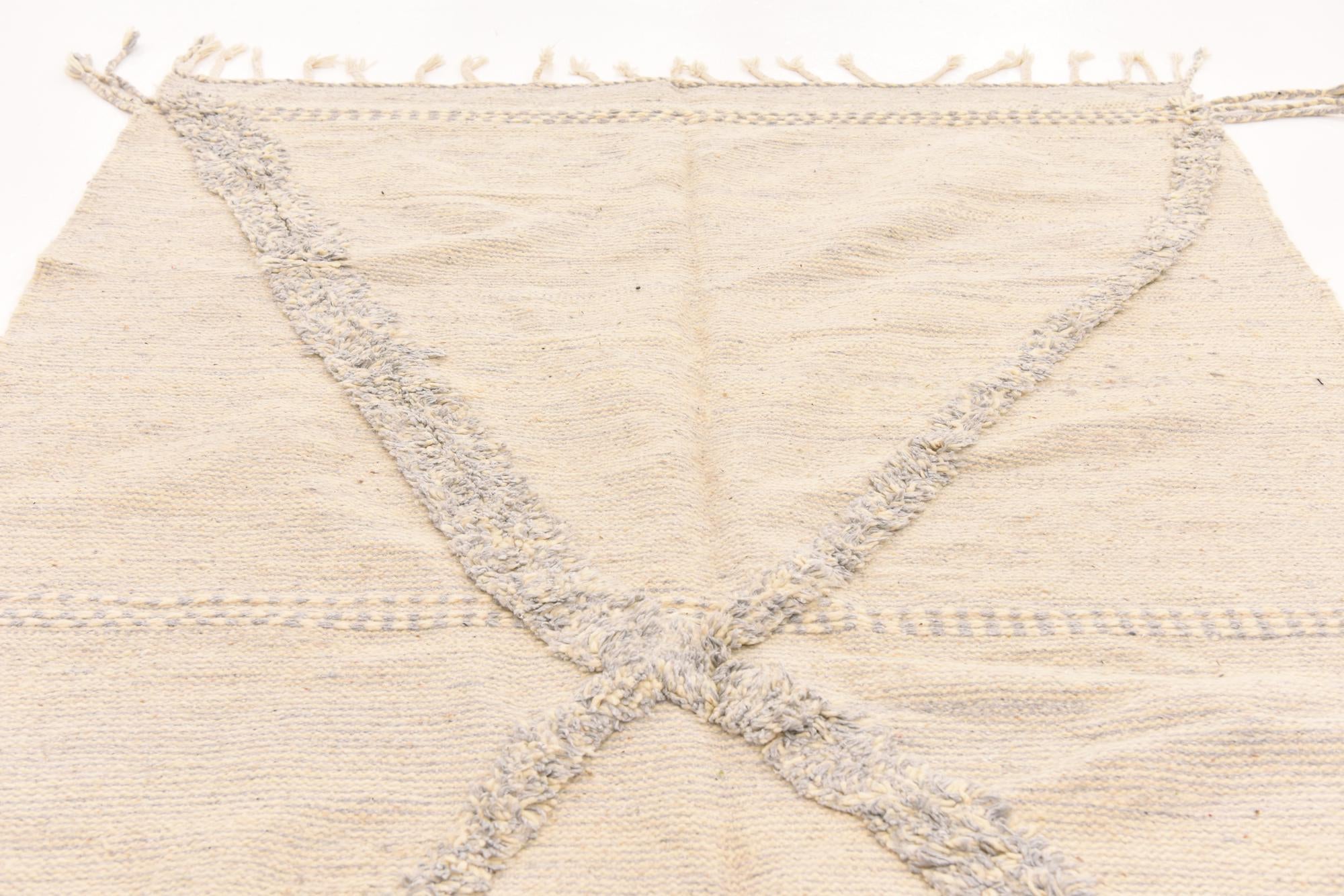 5' 6 x 9' 1 Hand Knotted Moroccan Wool Rug
