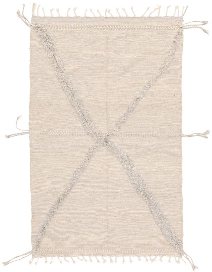 Detail image of 5' 6 x 9' 1 Hand Knotted Moroccan Wool Rug