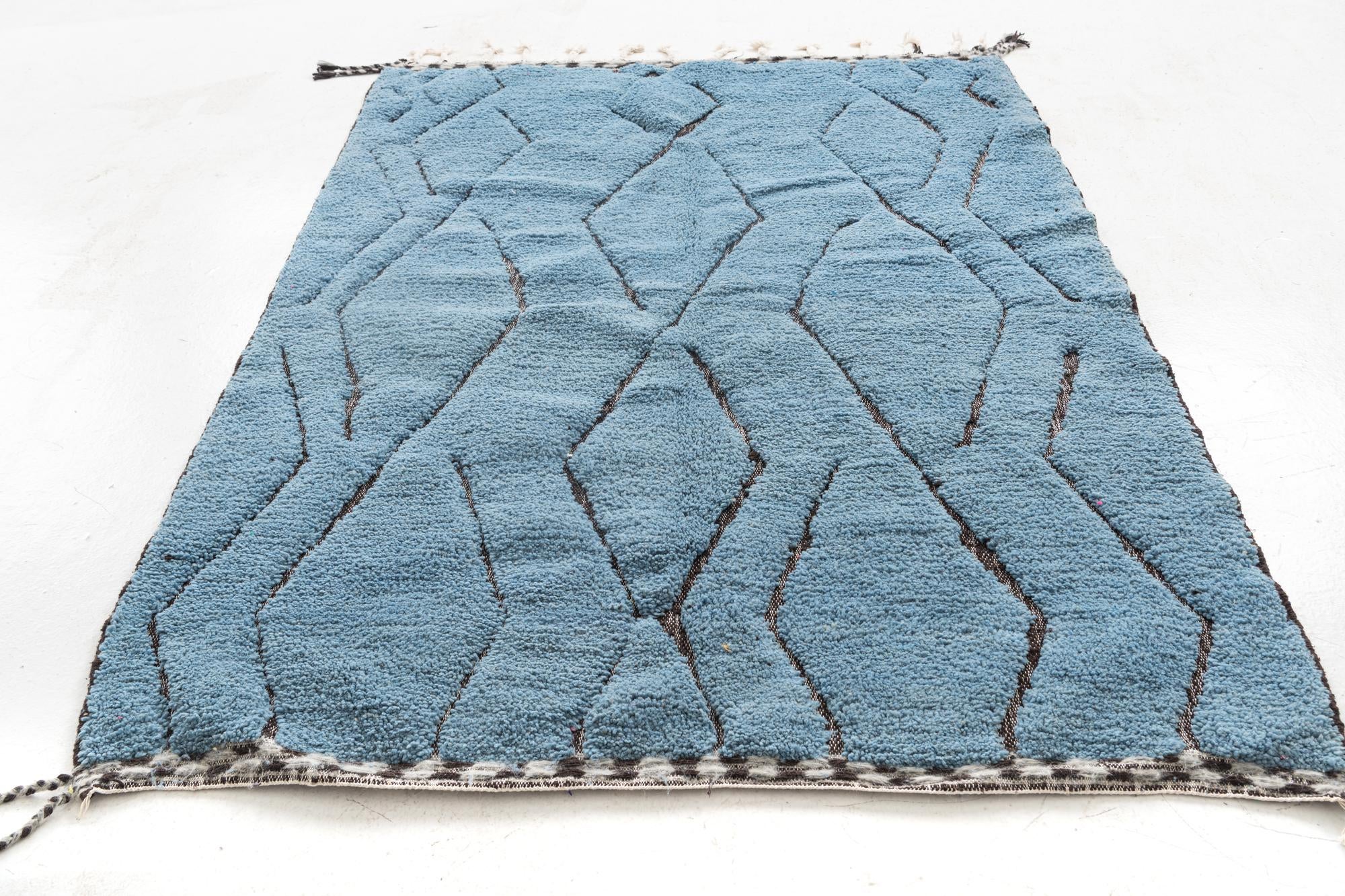 5' 6 x 7' 7 Hand Knotted Moroccan Wool Rug