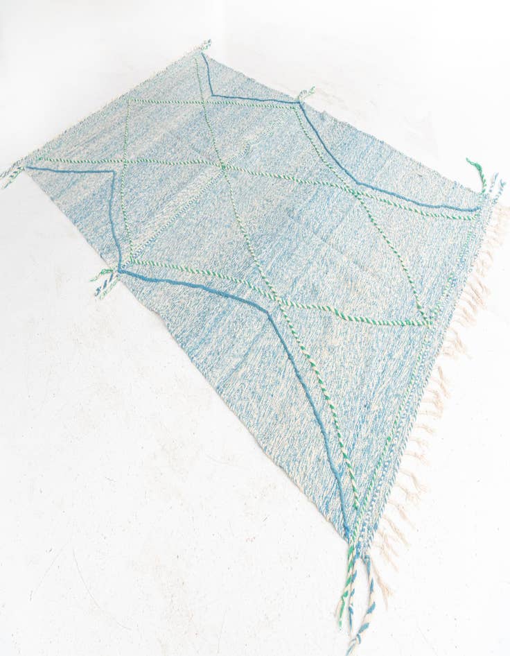 Detail image of 6' 3 x 10' 6  Hand Knotted Moroccan Wool Rug