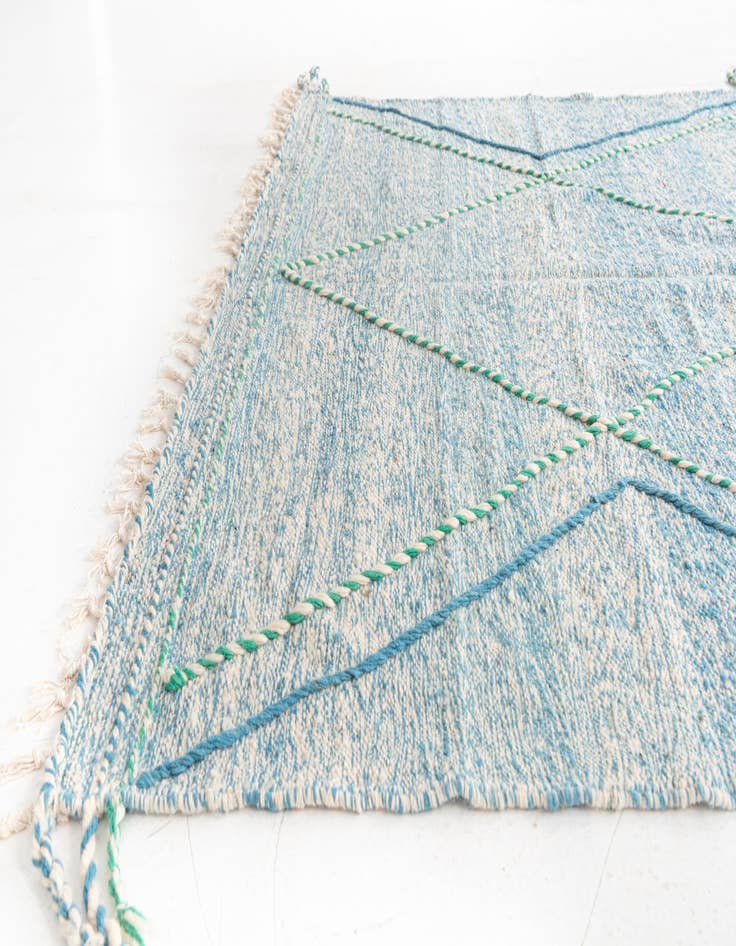 Detail image of 6' 3 x 10' 6  Hand Knotted Moroccan Wool Rug