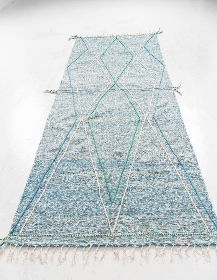 Detail image of 6' 7 x 10' 5  Hand Knotted Moroccan Wool Rug