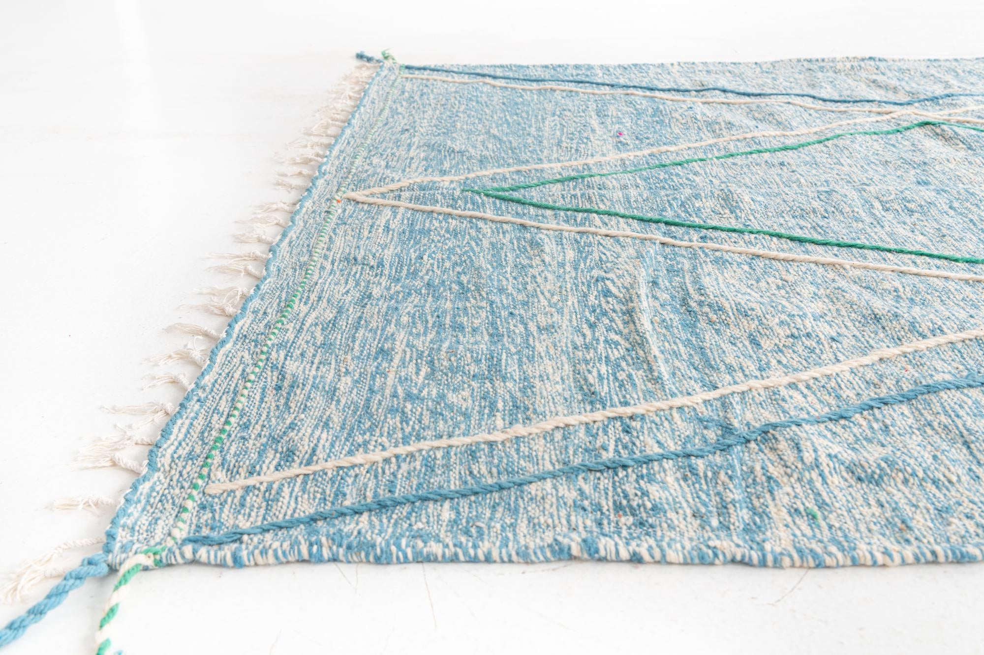 6' 7 x 10' 5 Hand Knotted Moroccan Wool Rug