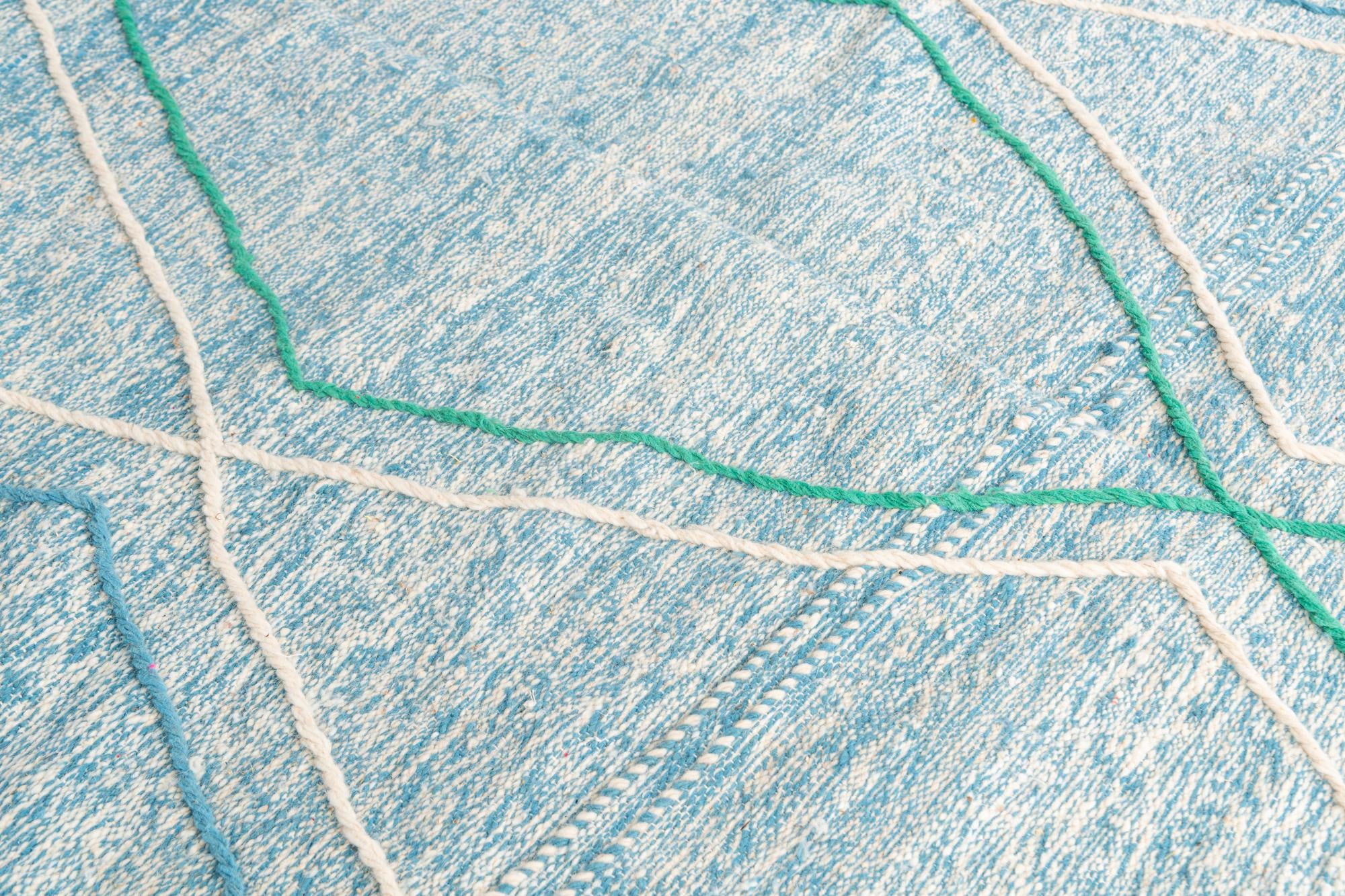 6' 7 x 10' 5 Hand Knotted Moroccan Wool Rug