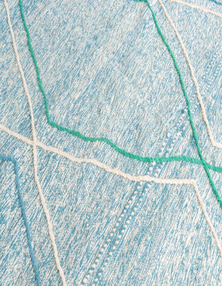 Detail image of 6' 7 x 10' 5  Hand Knotted Moroccan Wool Rug