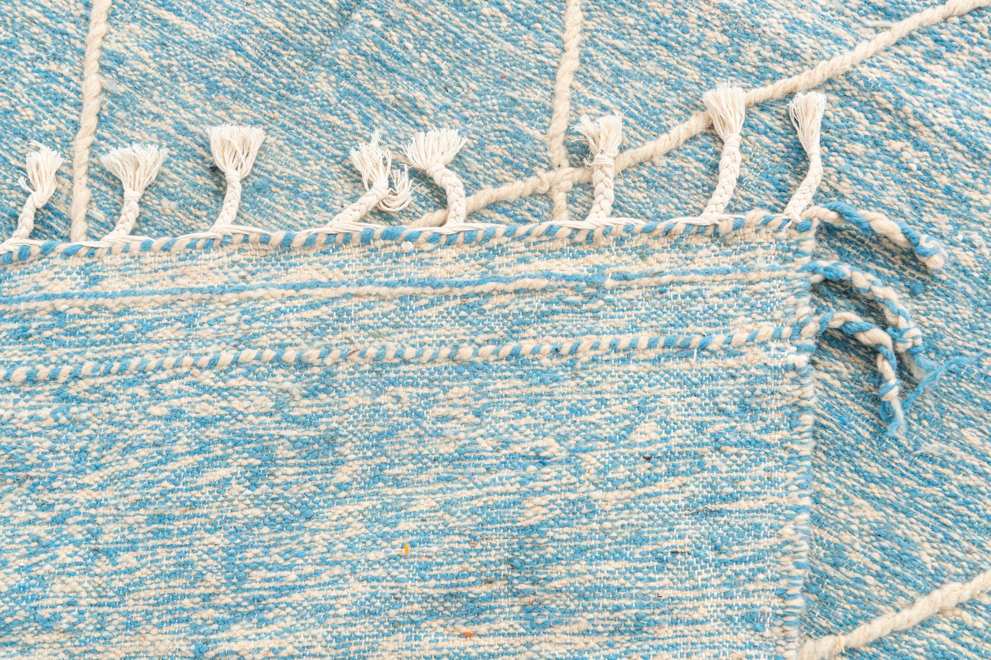 6' 6 x 10' Hand Knotted Moroccan Wool Rug