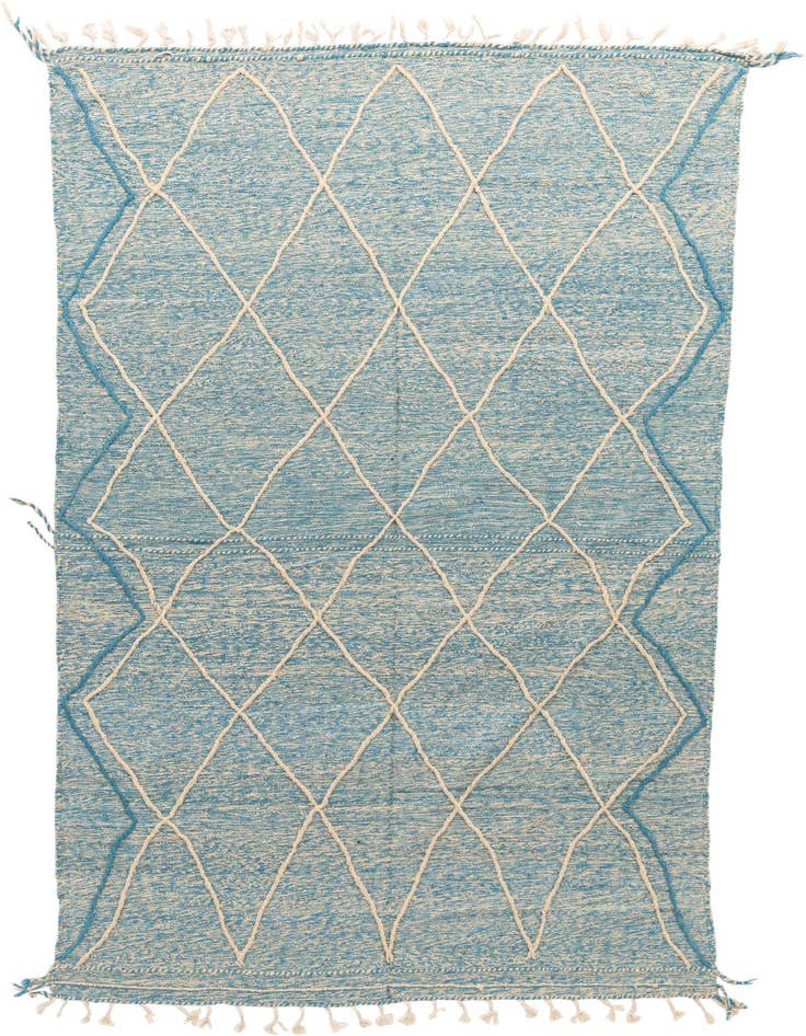 Detail image of 6' 6 x 10' Hand Knotted Moroccan Wool Rug