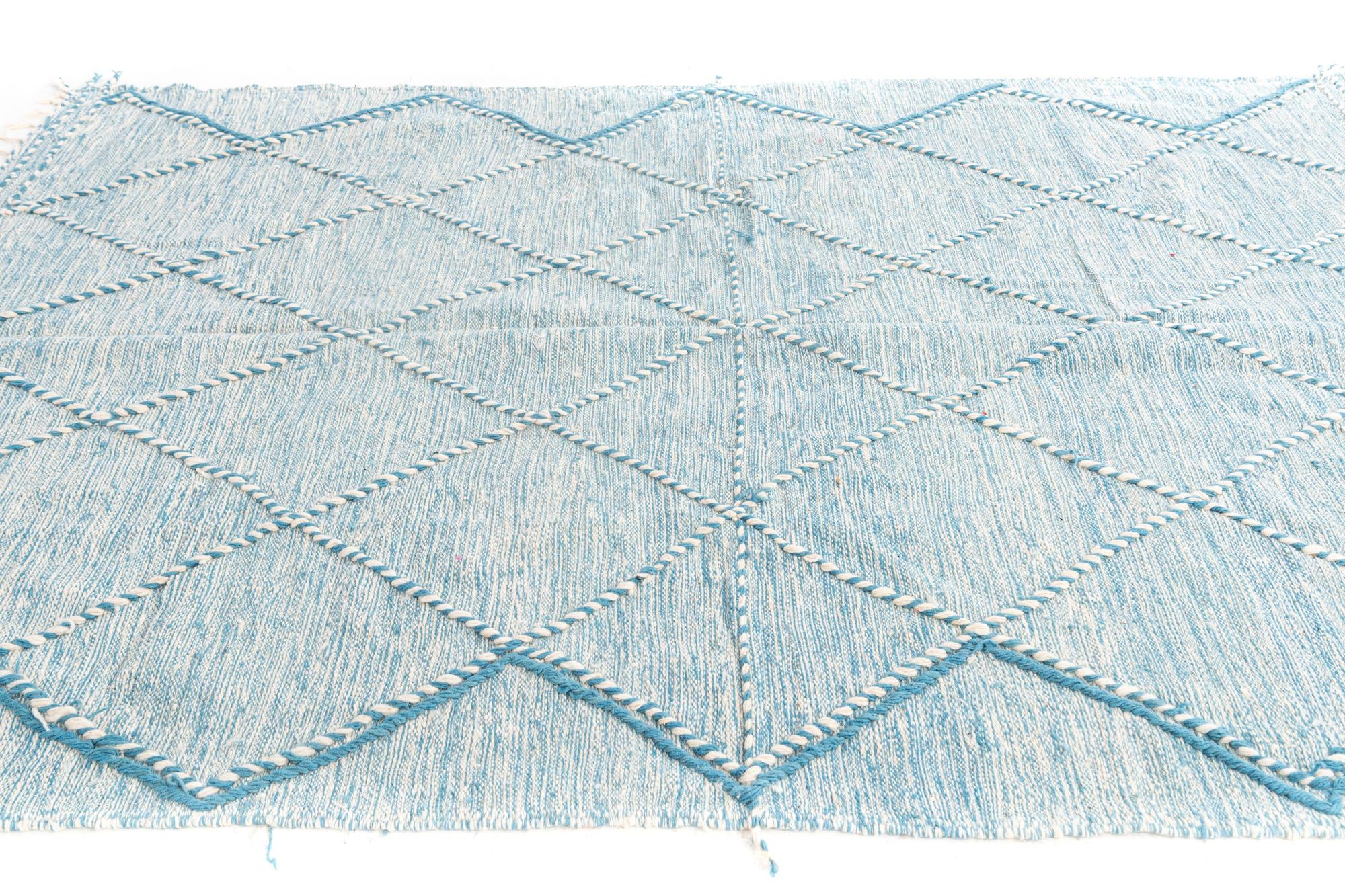 6' 7 x 10' Hand Knotted Moroccan Wool Rug