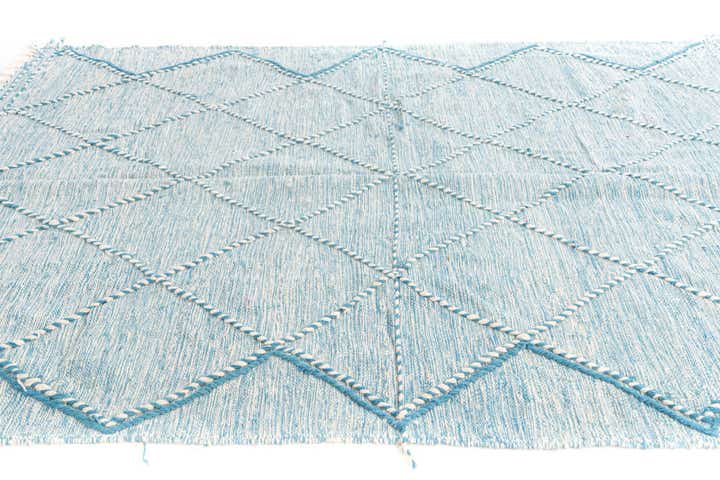 6' 7 x 10' Hand Knotted Moroccan Wool Rug