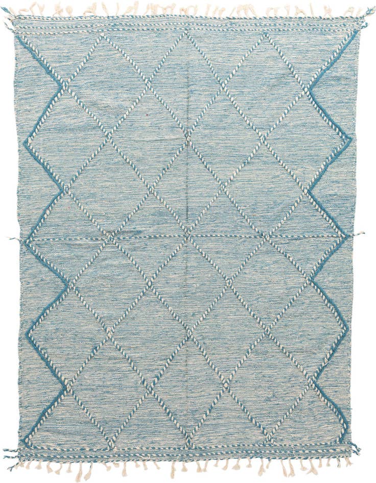 Detail image of 6' 7 x 10' Hand Knotted Moroccan Wool Rug