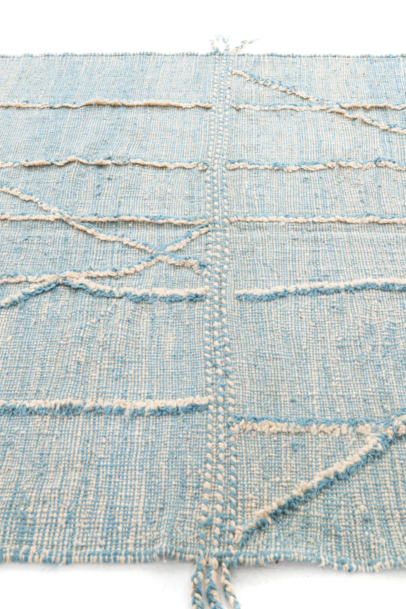 6' 6 x 10' 3 Hand Knotted Moroccan Wool Rug