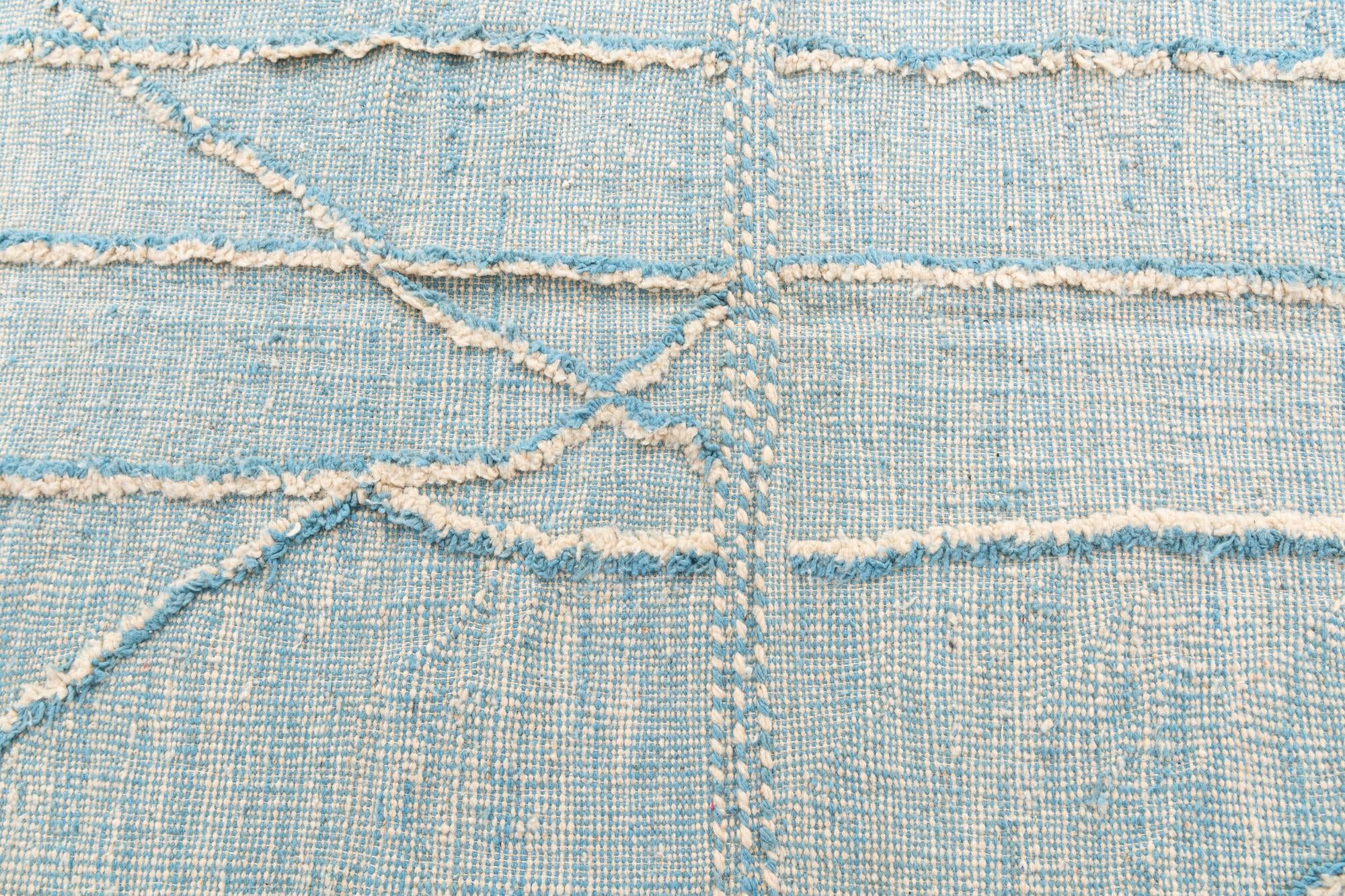 6' 6 x 10' 3 Hand Knotted Moroccan Wool Rug