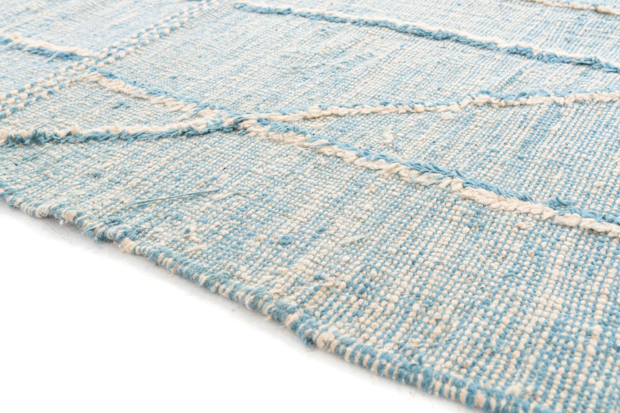 6' 6 x 10' 3 Hand Knotted Moroccan Wool Rug
